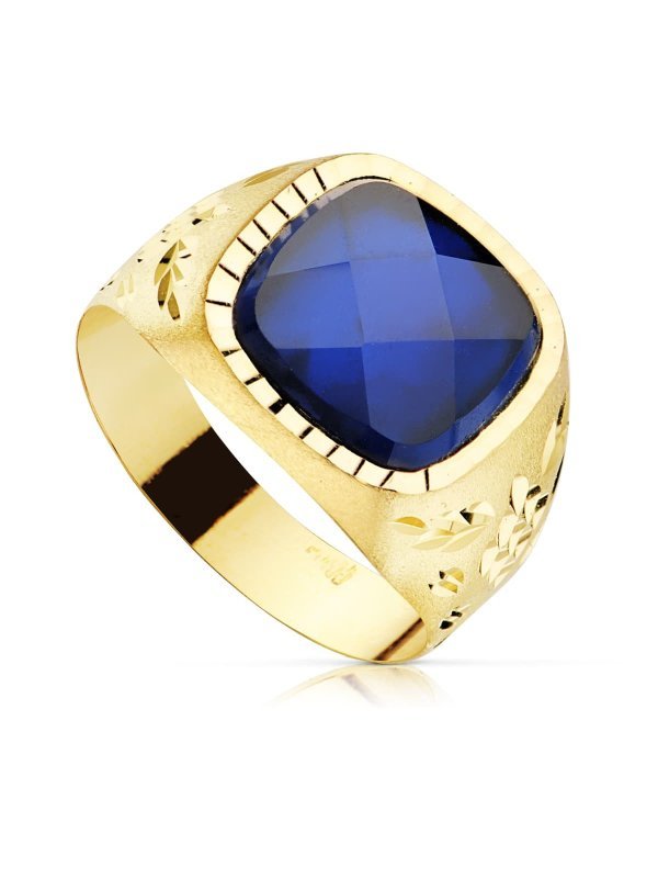18K SELLO ORO AMARILLO HUECO PIEDRA...