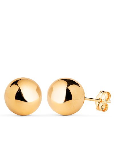 9K PENDIENTES BOLA LISA 10...