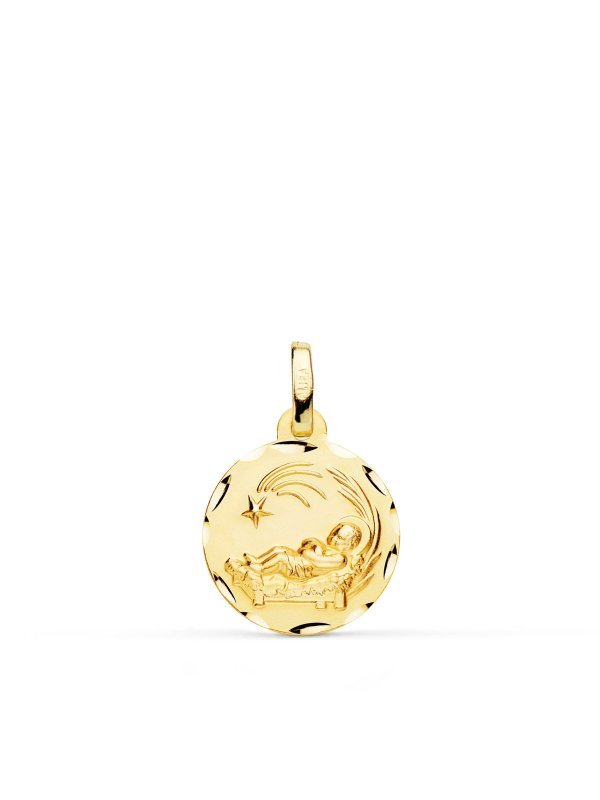9K MEDALLA ORO AMARILLO NIÑO DEL...