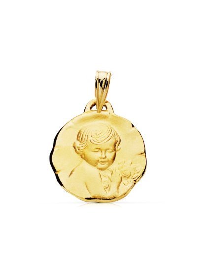 9K MEDALLA ANGEL QUERUBIN 15MM