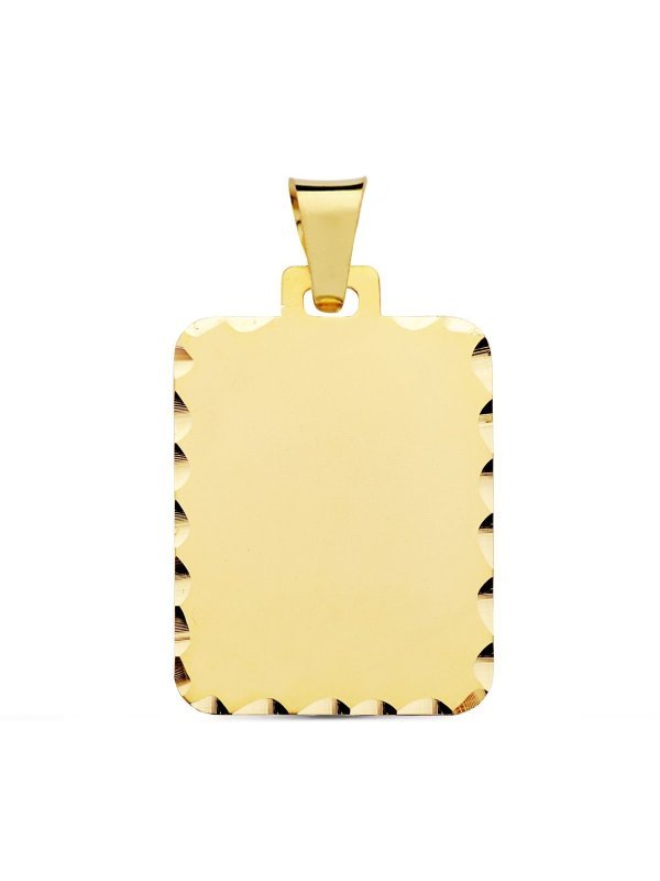 9K CHAPA RECTANGULAR MATE BORDES...