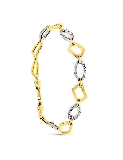 9K PULSERA ORO BICOLOR...