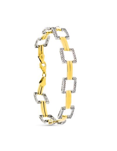 9K PULSERA ORO BICOLOR...