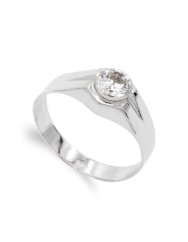 9K SOLITARIO ORO BLANCO HUECO