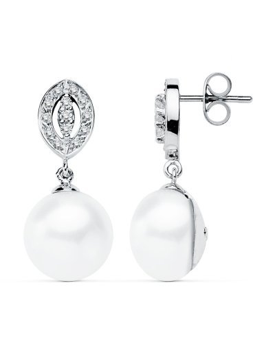 9K PENDIENTES ORO BLANCO...