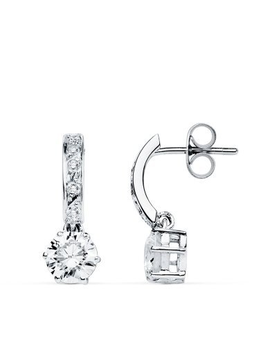 9K PENDIENTES ORO BLANCO...