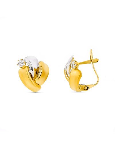 9K PENDIENTES ORO BICOLOR...