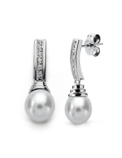 9K PENDIENTES ORO BLANCO...