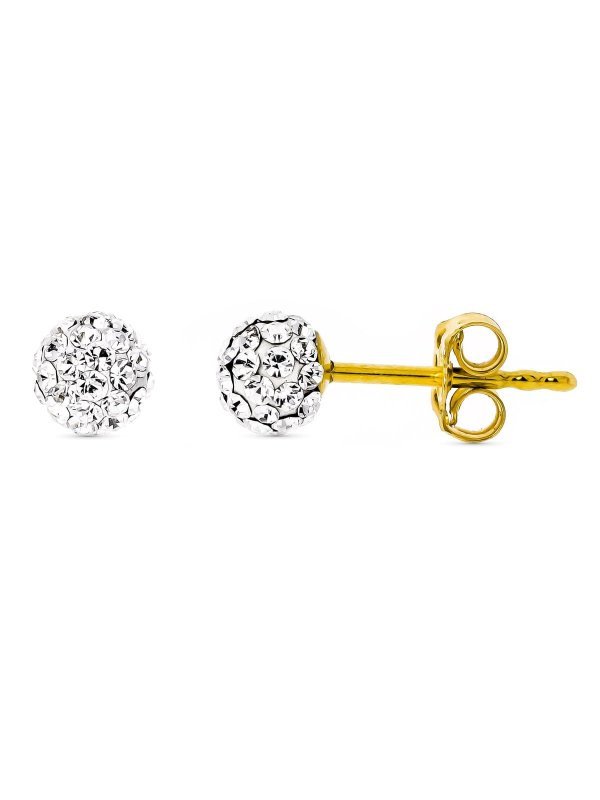 9K PENDIENTES ORO AMARILLO CIRCONITAS...