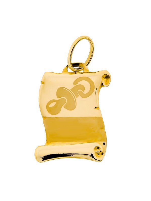 9K COLGANTE PERGAMINO ORO AMARILLO...