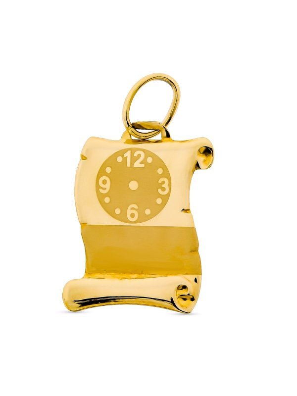 9K COLGANTE PERGAMINO ORO AMARILLO...