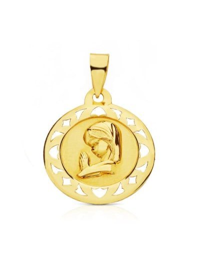9K MEDALLA VIRGEN NIÑA 18 MM