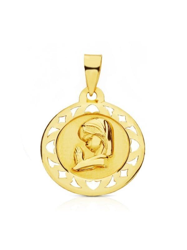 9K MEDALLA VIRGEN NIÑA 18 MM
