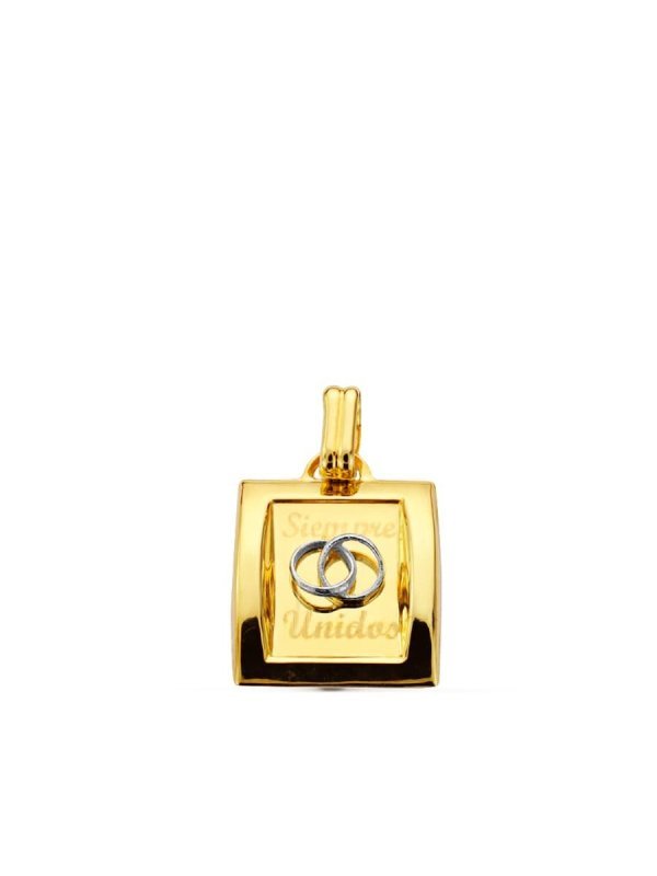 9K COLGANTE ORO AMARILLO BICOLOR...