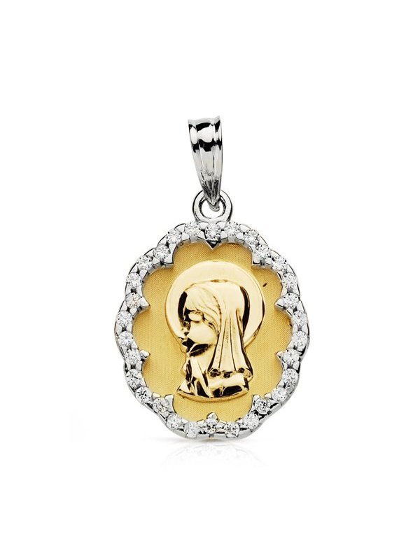 9K MEDALLA VIRGEN NIÑA CIRCONITAS 9K...