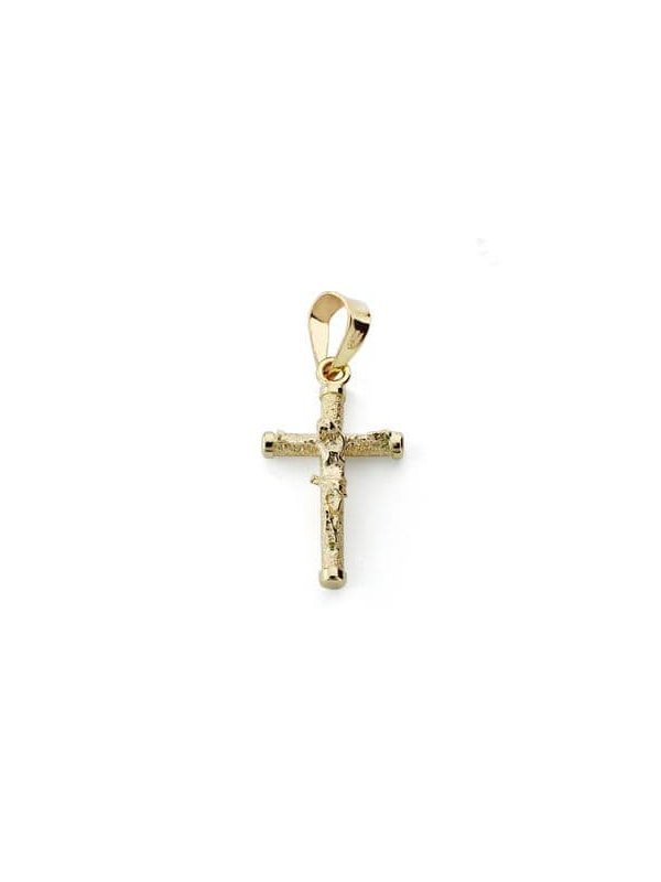 9K CRUZ ORO AMARILLO CRISTO 19X10X1.5 MM