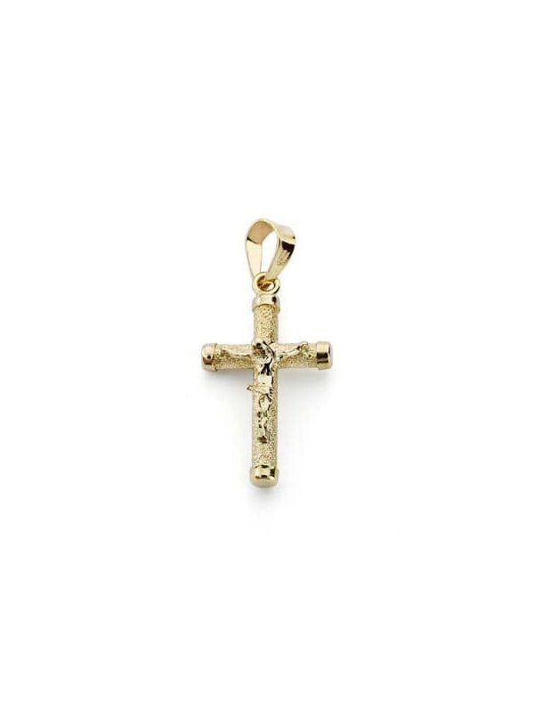 9K CRUZ ORO AMARILLO CRISTO 19X11 MM