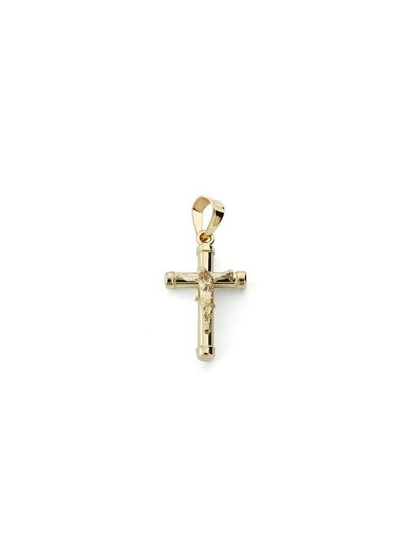 9K CRUZ ORO AMARILLO CRISTO 17X10 MM