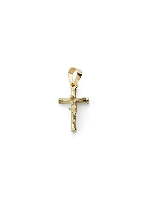 9K CRUZ ORO AMARILLO CRISTO 17X10 MM