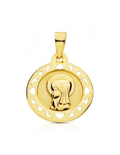 9K MEDALLA VIRGEN NIÑA 18 MM