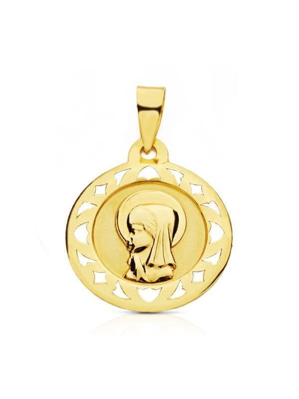 9K MEDALLA VIRGEN NIÑA 18 MM