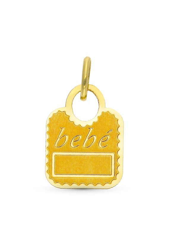 9K COLGANTE ORO AMARILLO BABERO DE...