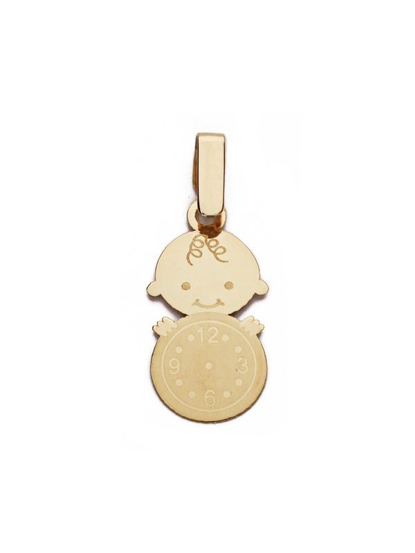 9K COLGANTE ORO AMARILLO NIÑO RELOJ...