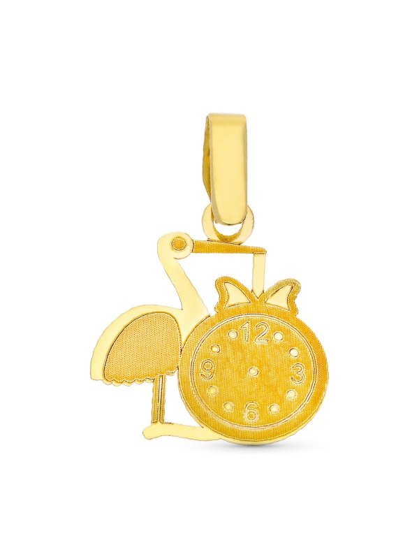 9K COLGANTE ORO AMARILLO CIGUEÑA...