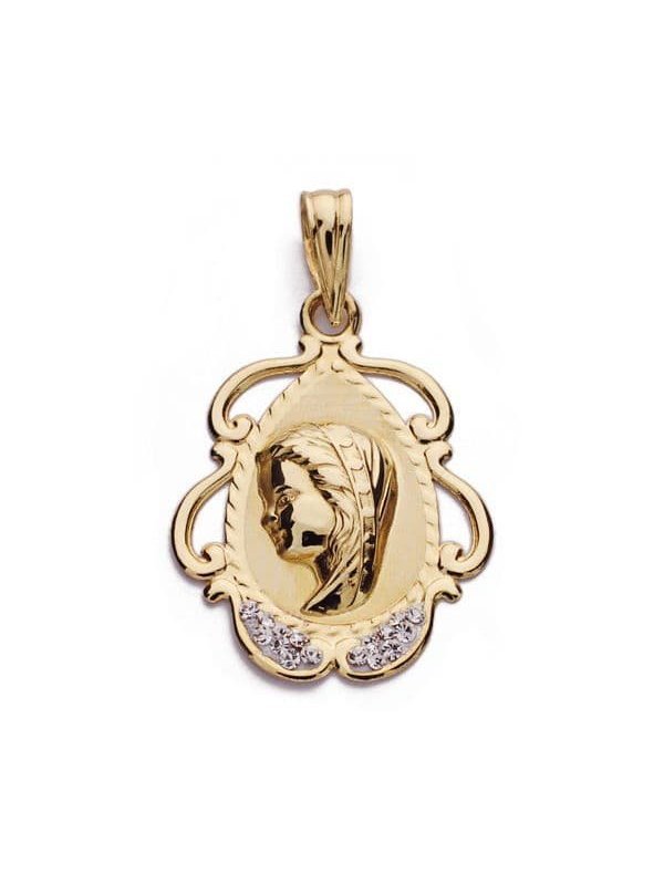 9K MEDALLA VIRGEN NIÑA CIRCONITAS...