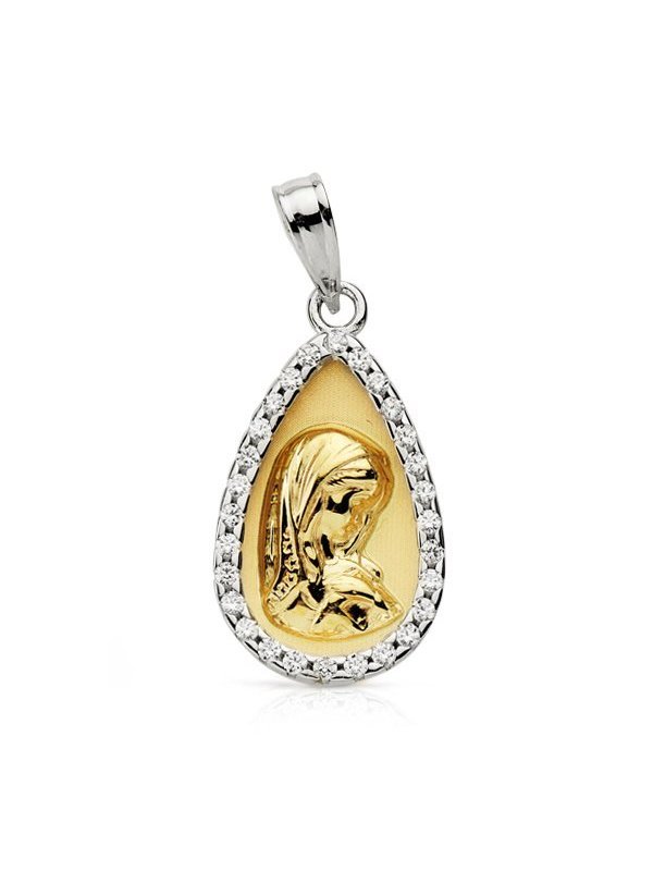 9K MEDALLA VIRGEN NIÑA 20X11 MM