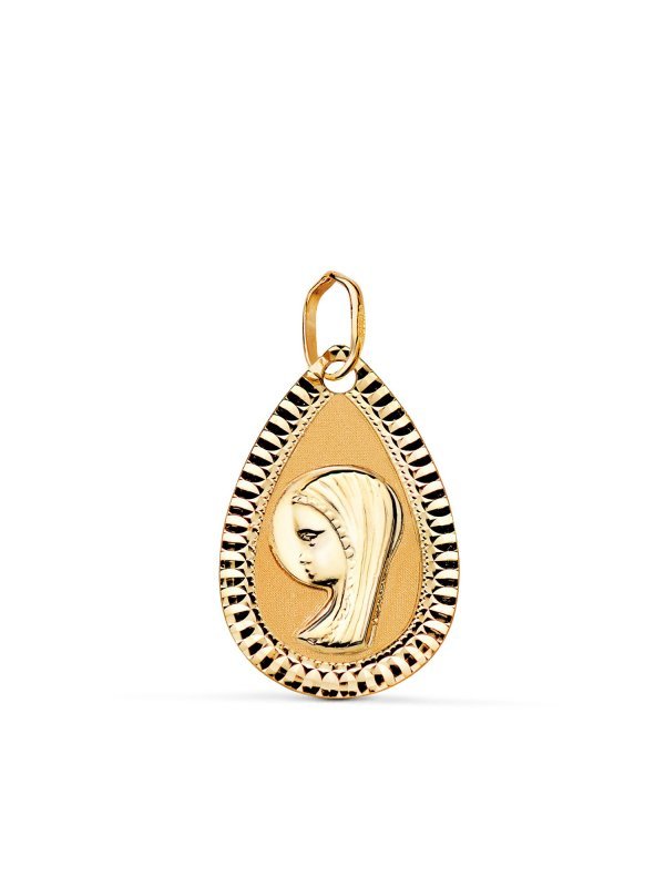 9K MEDALLA VIRGEN NIÑA 20X13 MM