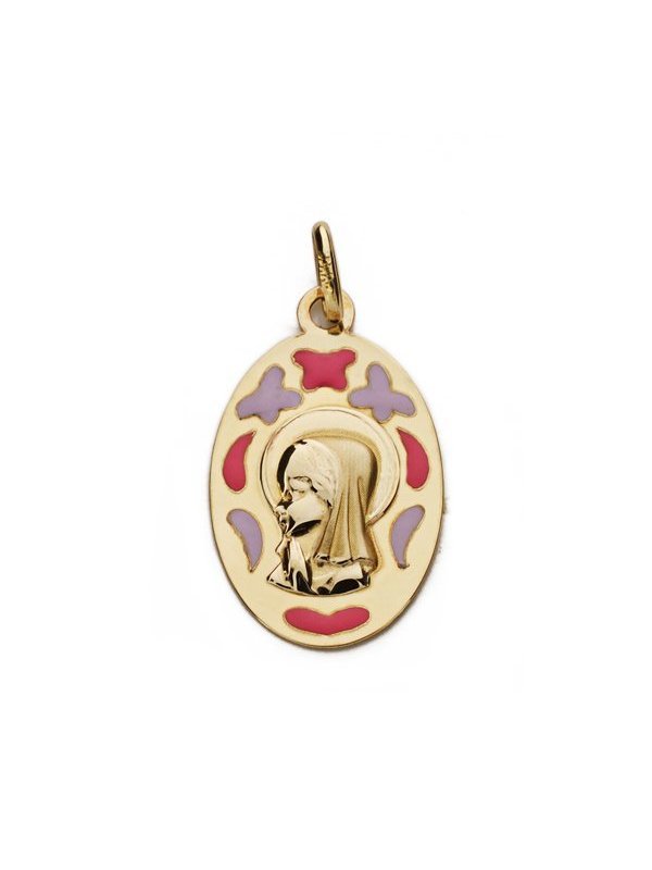9K MEDALLA VIRGEN NIÑA ESMALTE 9K...