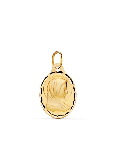 9K MEDALLA REDONDA VIRGEN...