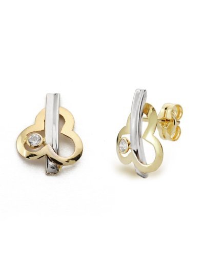 9K PENDIENTES BICOLOR...