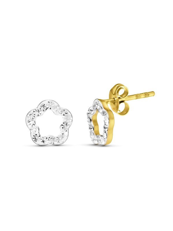 9K PENDIENTES ORO AMARILLO CIRCONITAS...