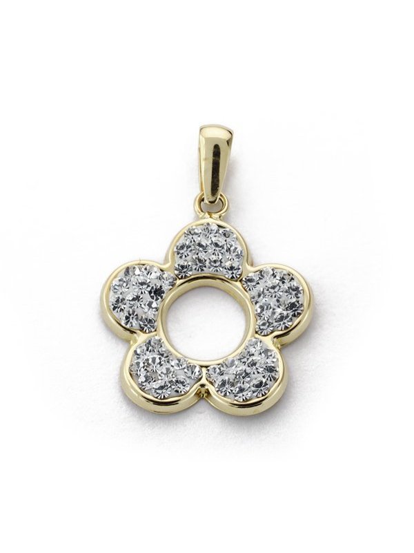 9K COLGANTE ORO AMARILLO FLOR...