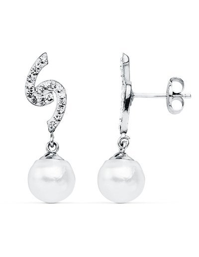 9K PENDIENTES ORO BLANCO...