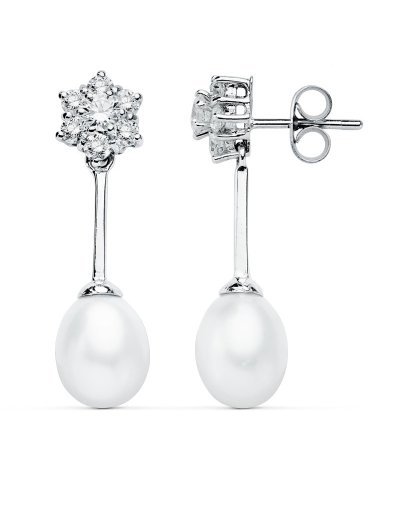 9K PENDIENTES ORO BLANCO...