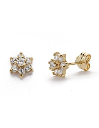 9K PENDIENTES CUAJO. 6X6 MM