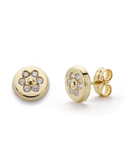 9K PENDIENTES REDONDOS 8 MM