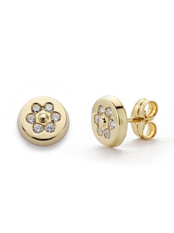 9K PENDIENTES REDONDOS 8 MM