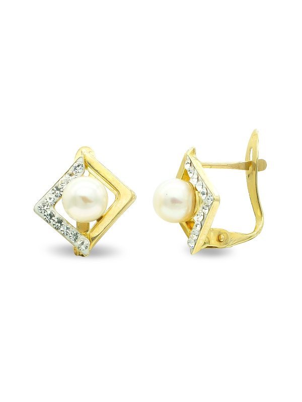 9K PENDIENTES CIRCONITAS 11X10 MM