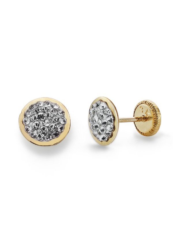 9K PENDIENTES CIRCONITAS 6 MM (...