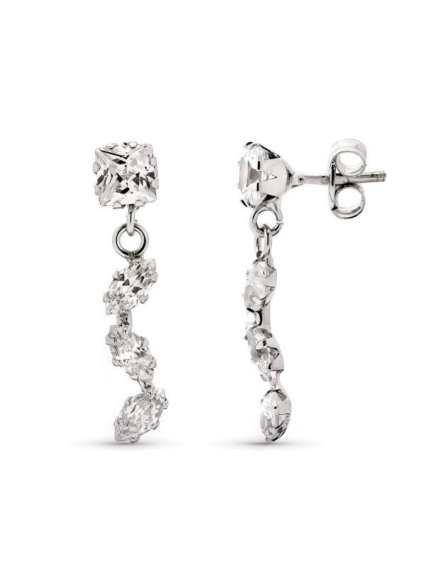 9K PENDIENTES CARRE Y MARQUIS ORO...