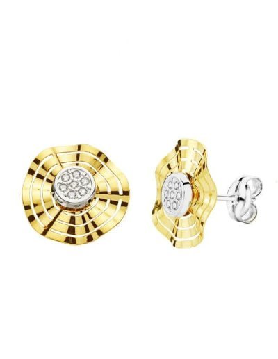 9K PENDIENTES ORO BICOLOR...