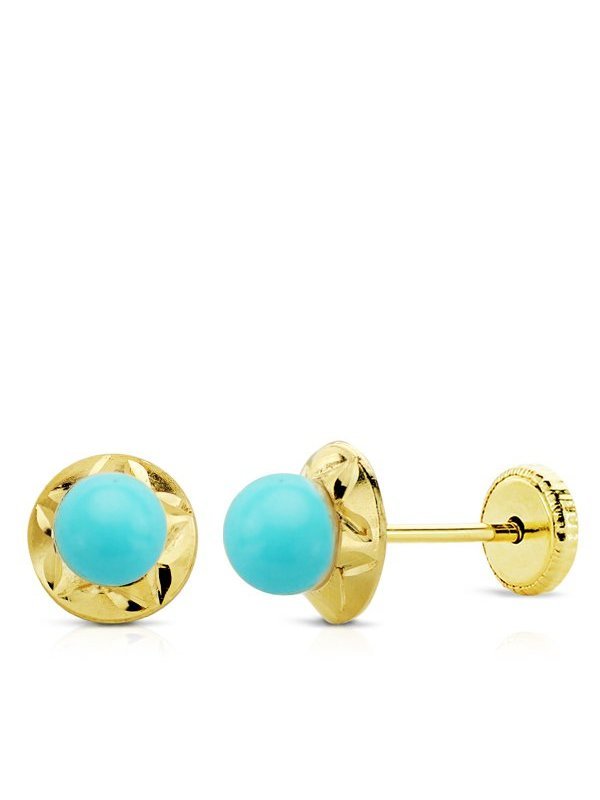 9K PENDIENTES ORLA TALLADA Y...