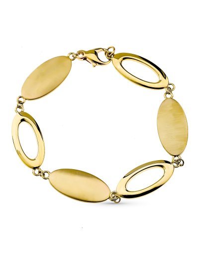 9K PULSERA HUECA 19 CM