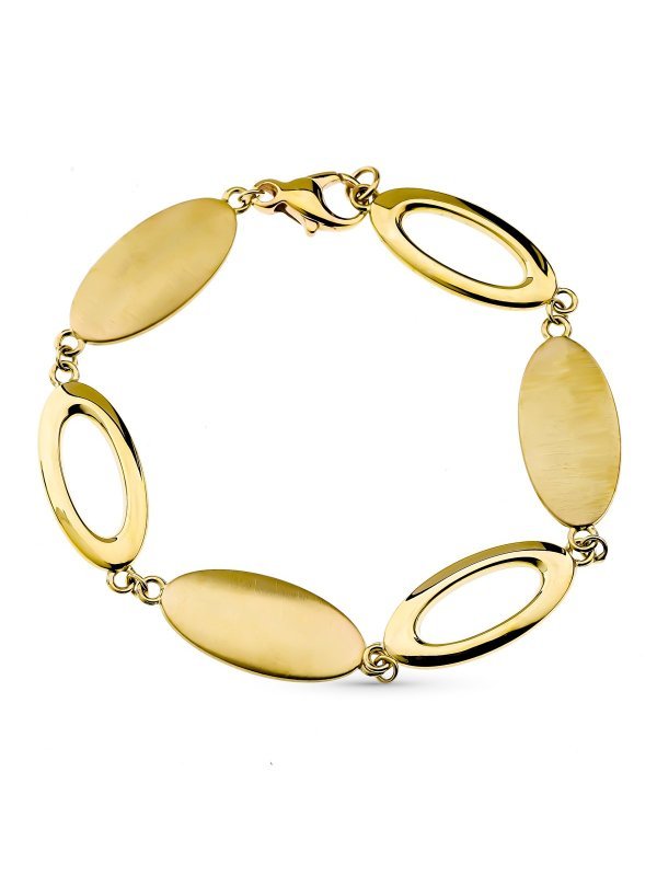 9K PULSERA HUECA 19 CM