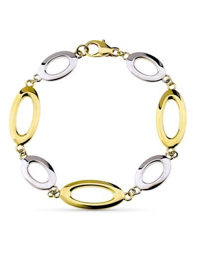9K PULSERA HUECA 19 CM