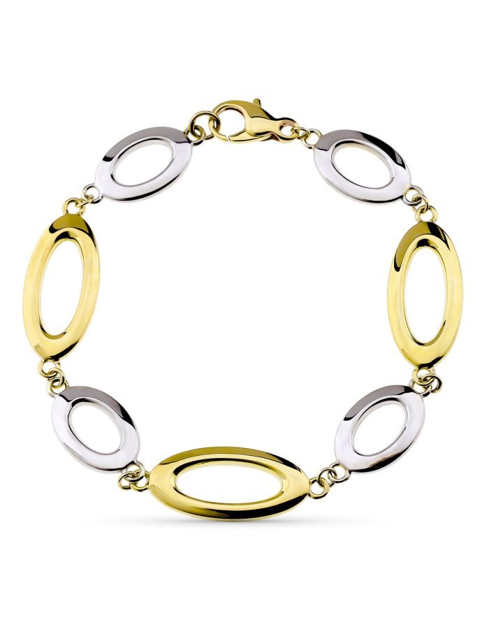 9K PULSERA HUECA 19 CM